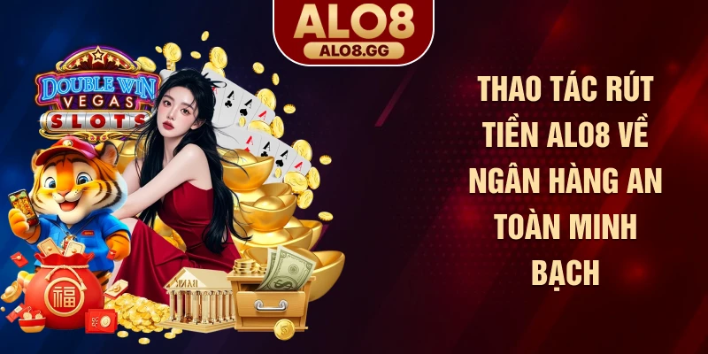 Thao tác rút tiền ALO8 về ngân hàng an toàn minh bạch